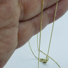 Load image into Gallery viewer, Solid 10K Yellow Gold Box Chain Necklace for Women Girl o.66 mm 16" to 24"