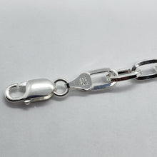 Load image into Gallery viewer, Sterling Silver Paperclip Cable Chain Necklace Bracelet Square Wire 6.5mm 7"~30"