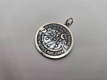 Load image into Gallery viewer, 925 Sterling Silver New Orleans Manhole Cover Pendant 1 (25mm) Inch Tall