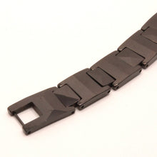 Load image into Gallery viewer, Tungsten Carbide Black Rectangular Faceted Links Magnetic Therapy Bracelet