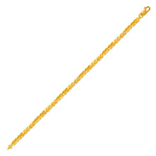 Load image into Gallery viewer, 14K Yellow Gold Faceted Diamond Cut Bracelet 4 mm 7" Chain Crafted to shimmer