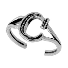 Load image into Gallery viewer, 925 Sterling Silver Initial Letter Alphabet Adjustable Size Baby Toe Ring