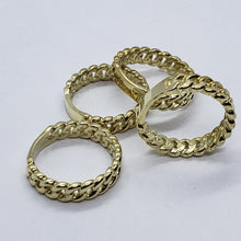 Load image into Gallery viewer, Authentic 10K Yellow Gold Fixed Chain Ring Quality Workmanship 5mm Size 6 to 10