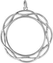 Load image into Gallery viewer, Sterling Silver Braided Edge Silver Braided Edge Eagle Bezel Pendant 41 mm Coin