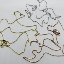 Load image into Gallery viewer, 14K Solid Gold Diamond Cut Boston Link Chain Yellow White Rose 0.9mm 16" 18" 20"