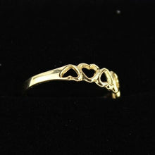 Load image into Gallery viewer, 14K Yellow Gold Love Heart Beautiful Ring for Women Girl Wedding Gift Sizes 5-13