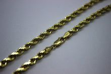 Load image into Gallery viewer, 10K Yellow Solid Gold Rope Diamond Cut Chain necklace bracelet 1.5mm-5mm 7"-30"