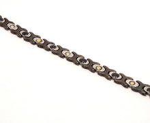 Load image into Gallery viewer, Tungsten Carbide Ceramic 2-Tone Black & Rhombus Facets Magnetic Therapy Bracelet