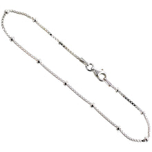 Load image into Gallery viewer, 925 Sterling Silver Bead Box Chain Bracelet Necklace Women 1.4mm 16" to 24"