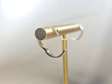 Load image into Gallery viewer, 14K Yellow Gold Rope Lined Huggies Hoop Earring Latch back for Women Lady
