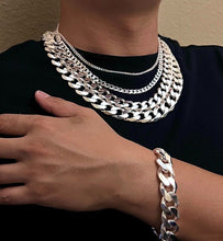 Load image into Gallery viewer, .925 Sterling Silver Cuban Curb Link Chain Necklace 1mm~11mm Men Women 16"~40"