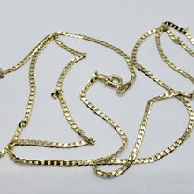 Load image into Gallery viewer, 10K Yellow Gold Solid Cuban Link Chain Curb Necklace Width 1.8mm Length 16"~30"