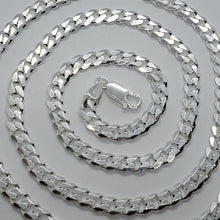 Load image into Gallery viewer, .925 Sterling Silver Cuban Curb Link Chain Necklace 1mm~13mm Men Women 16"~40"