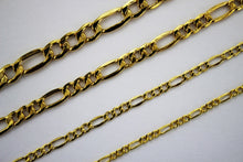 Load image into Gallery viewer, 10k Yellow Gold 2mm-5.5mm Figaro Link Chain Necklace 16" - 30" Hollow