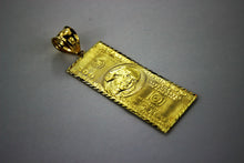 Load image into Gallery viewer, 10K Yellow Gold Hundred Dollars Diamond Cut Pendant Charm 3 sizes