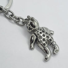 Load image into Gallery viewer, Movable Teddy Bear Key Chain Crystal Key Ring Jeweled Tortoise for Women 4" Long