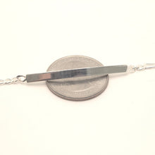 Load image into Gallery viewer, 925 Sterling Silver Personalized Custom Engraved Figaro Link ID Bracelet 3.5mm