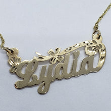 Load image into Gallery viewer, Authentic 10K Solid Yellow Gold Handmade Personalized Custom Name Pendant