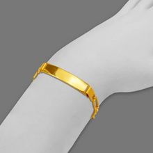 Load image into Gallery viewer, 14K Yellow Gold Figaro Chain ID Bracelet 10mm/7mm 8" 8.5" Engraving Available