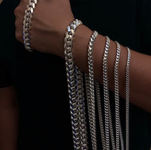 Load image into Gallery viewer, 925 Sterling Silver Miami Cuban Link Chain Necklace Bracelet 2mm~7mm All Sizes