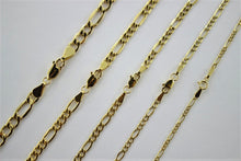Load image into Gallery viewer, 10k Yellow Gold 2mm-5.5mm Figaro Link Chain Necklace 16" - 30" Hollow
