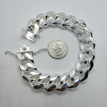 Load image into Gallery viewer, Sterling Silver Miami Cuban Link Chain Domed Surface Thick Bracelet 18mm 8" 9"