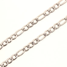 Load image into Gallery viewer, Stainless Steel Figaro Link Chain Necklace 5.5mm Wide, Sizes 20-30 Inches