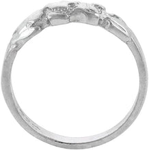 Load image into Gallery viewer, Sterling Silver Tiny Nugget Band Toe Pinky Midi Knuckle Ring Kids Baby Size 1-5