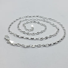 Load image into Gallery viewer, 925 Sterling Silver Puffed Anchor Chain Italy Necklace Bracelet 2.5mm 7" to 30"