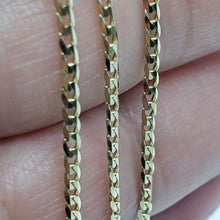 Load image into Gallery viewer, 10K Yellow Gold Solid Cuban Link Chain Curb Necklace for Women 2mm, 18"~30"