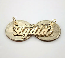 Load image into Gallery viewer, Authentic 14K Solid Yellow Gold Handmade Personalized Custom Name Pendant Letter