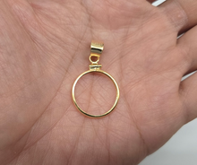 Load image into Gallery viewer, Gold Filled Penny Bezel Screw Top 19 mm Coin Edge 1 Cent Coin NOT Included