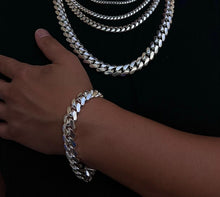 Load image into Gallery viewer, 925 Sterling Silver Miami Cuban Link Chain Necklace Bracelet 8mm~19mm All Sizes