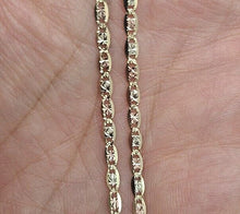 Load image into Gallery viewer, Authentic 10K Yellow White Rose Gold Tri-Color Valentino Chain 2.1&2.8mm/16"-24"