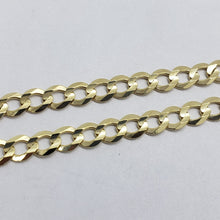 Load image into Gallery viewer, 10K Yellow Gold Solid Cuban Link Chain Curb Necklace Bracelet 5mm, 7"~30"
