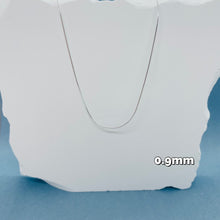 Load image into Gallery viewer, 925 Sterling Silver Snake Chain Necklaces & Bracelets 0.9mm Sizes 7 - 30 inch