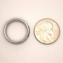 Load image into Gallery viewer, Tungsten Carbide Flat Yellow Chain Link Inlay Beveled Edge Wedding Band Ring 8mm