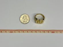 Load image into Gallery viewer, 10k Solid Yellow Gold Nugget Style Ring 19.5mm Width/19.5mm Height Size 7-15