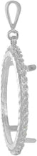 Load image into Gallery viewer, 925 Sterling Silver Mexican Cien Pesos D/C Rope Bezel 39mm Coins Prong Back