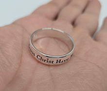 Load image into Gallery viewer, 925Sterling Silver Lord Jesus Christ Have Mercy On Me Ring Polished Finish 6.5mm