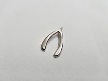 Load image into Gallery viewer, 925 Sterling Silver Large Plain Wishbone Pendant 15/16 Inch (24mm) Tall