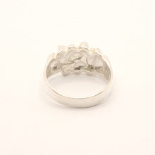 Load image into Gallery viewer, 925 Sterling Silver Diamond Cut Finish Nugget Ring 11mm, 7/16 Inch Sizes 8-13