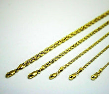 Load image into Gallery viewer, 10k Solid Yellow Gold D/C Rope Chain Necklace Bracelet 1.5mm-8mm 8.5" 16"-30"