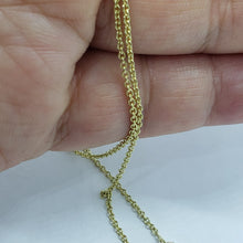Load image into Gallery viewer, 14K Solid Yellow Gold Cable Link Chain Necklace Women Girl 1.3mm 16" 18" 20"