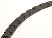 Load image into Gallery viewer, Tungsten Carbide Black Hexagon Faceted Magnetic Therapy Bracelet, 1/2 Inch Wide