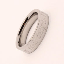 Load image into Gallery viewer, Stainless Steel Etched Song of Solomon 3:4 Bible Verse Wedding Band Ring 5mm