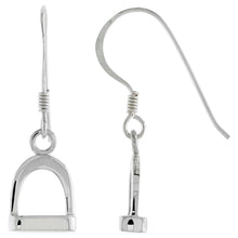 Load image into Gallery viewer, 925 Sterling Silver Stirrup Earrings Flawless Polished Finish Nickel Free