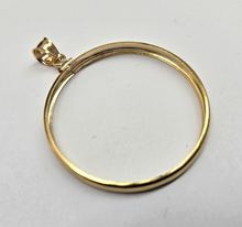 Load image into Gallery viewer, Gold Filled SILVER EAGLE Bezel 40.7mm Screw Top Coin Edge 1 oz Coin NOT Included