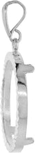 Load image into Gallery viewer, Sterling Silver Quarter Dollar Bezel 24 mm Coins Prong Back Diamond Cut 25 Cent