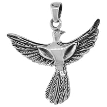 Load image into Gallery viewer, 925 Sterling Silver Large Rising Phoenix Necklace with 16-24 Inch Long Chain